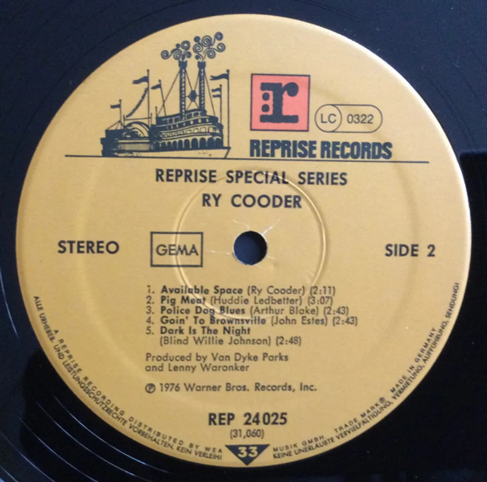 Ry Cooder - Ry Cooder (REP 24 025)