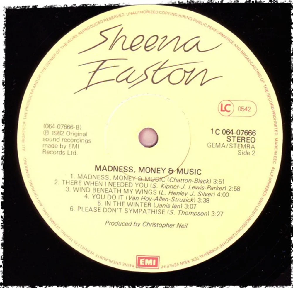 Sheena Easton - Madness, Money And Music (1C 064-07666)
