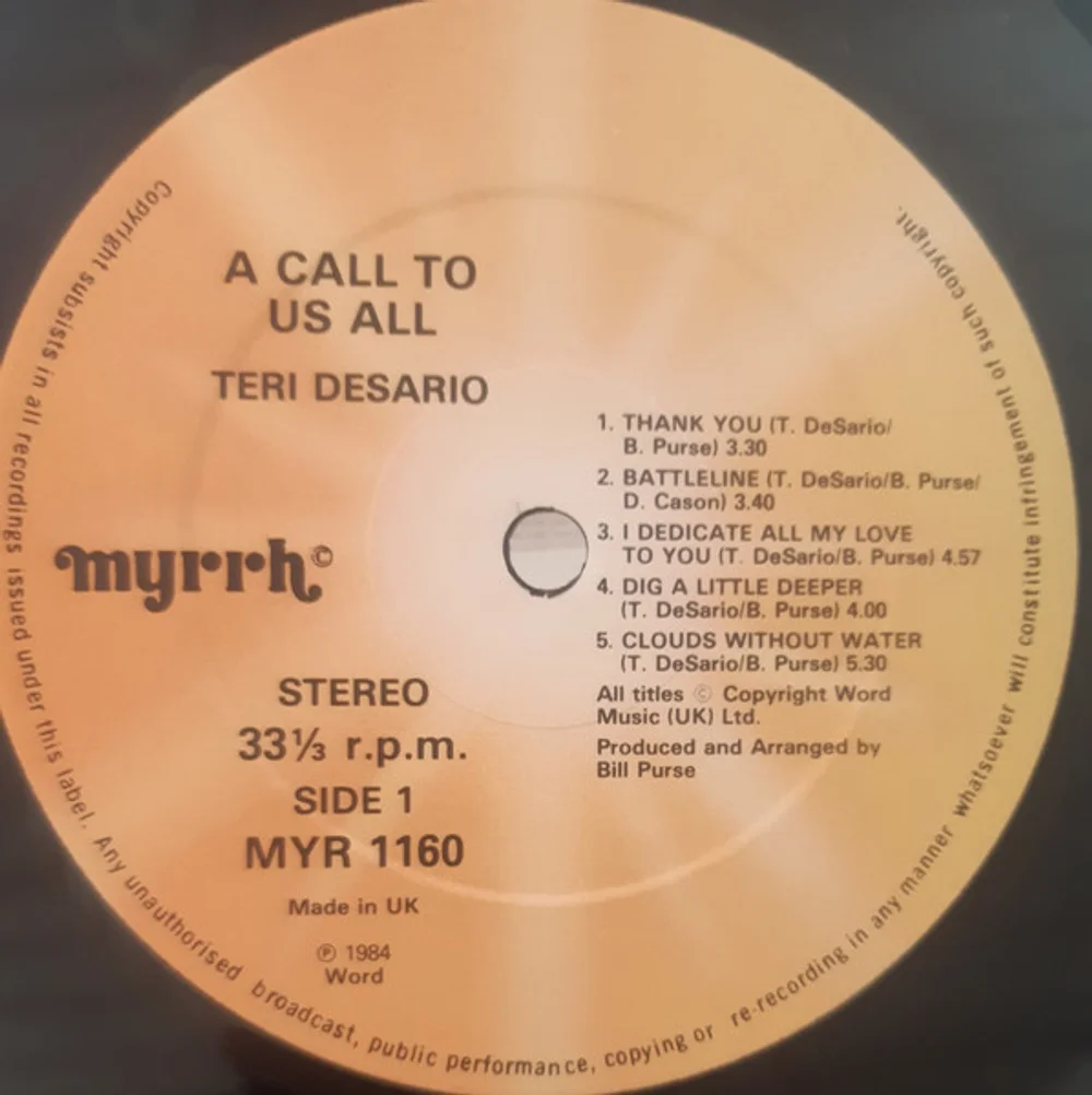 Teri Desario - A Call To Us All (MYR 1160)