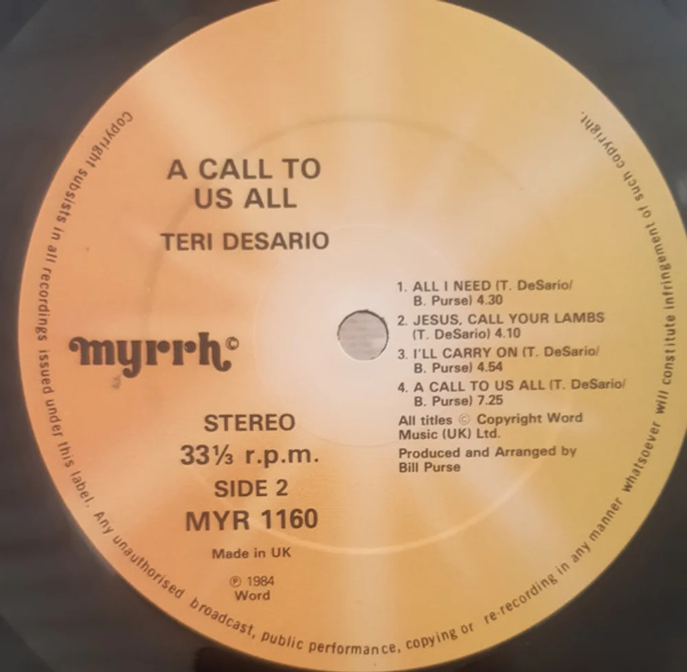 Teri Desario - A Call To Us All (MYR 1160)