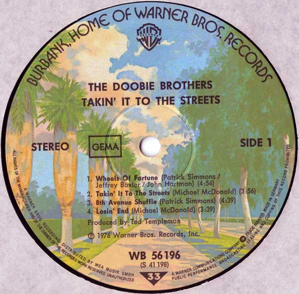 The Doobie Brothers - Takin' It To The Streets (WB 56196)