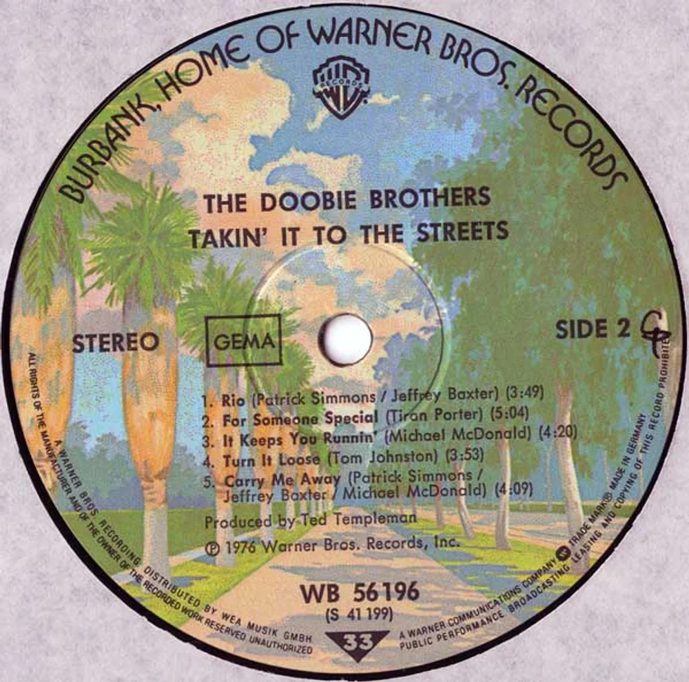 The Doobie Brothers - Takin' It To The Streets (WB 56196)