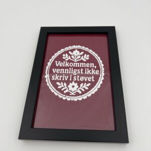 Vinyltrykket geriljabroderi velkommen