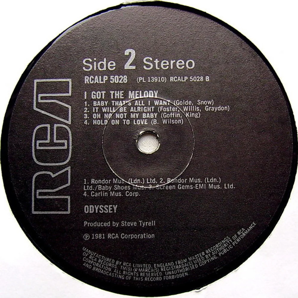 Odyssey - I Got The Melody (RCALP 5028)