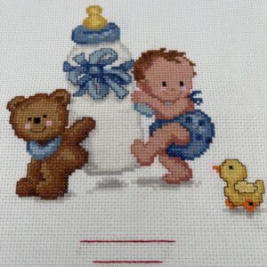 Gratulerer med baby broderi